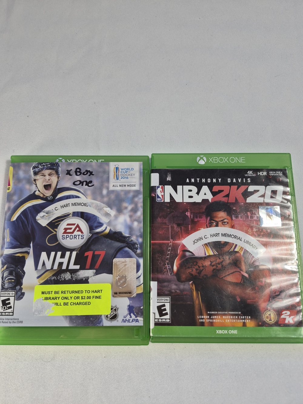 XBox one games NHL 17 hockey and NBA 2K20 basketball